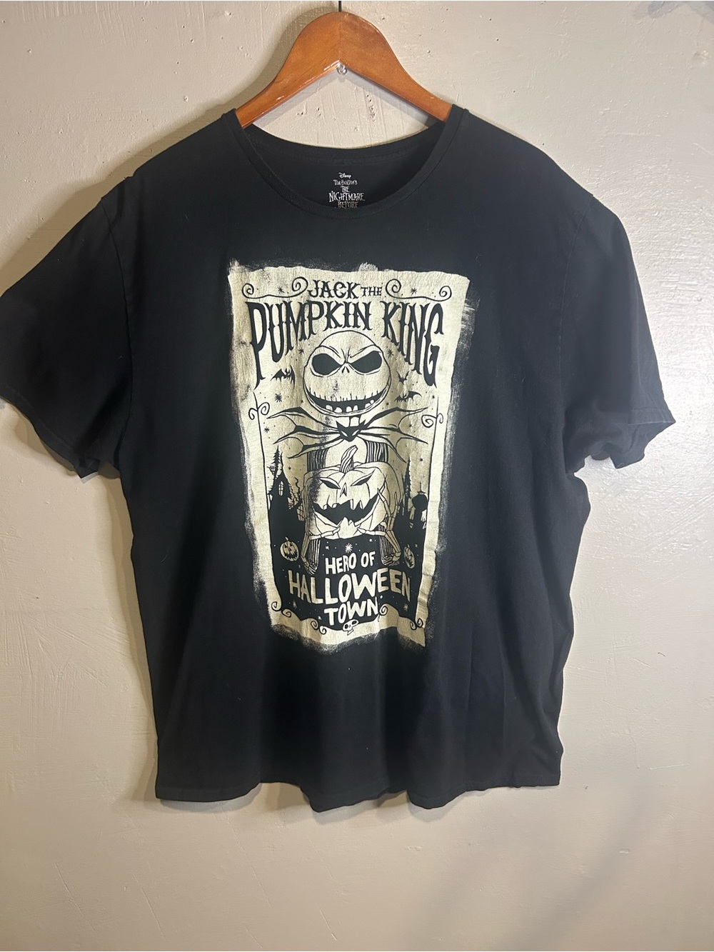 Disney Black The Nightmare Before Christmas Jack Pumpkin King Graphic Tee